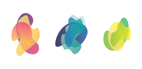 Abstract blur free form shapes color gradient