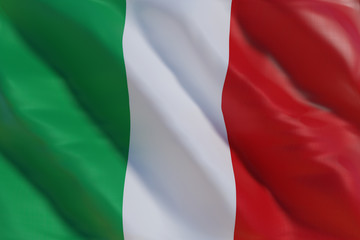 Italy flag in the wind
