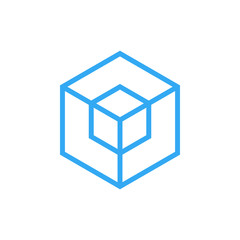 Hexagon Box Element Template Icon for technology finance business health company with modern high end look