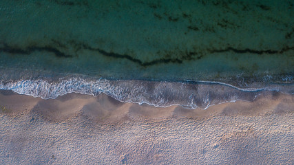 Coastline. Photographed from the drone. Aerial photo shooting