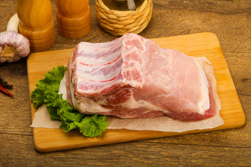 Raw pork meat