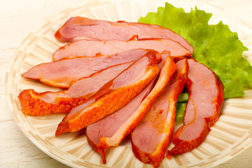 Sliced duck breast