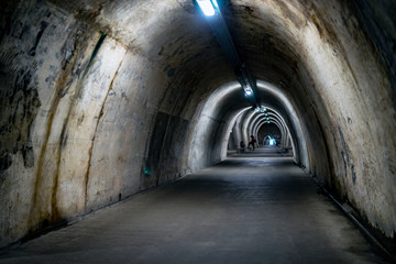 Abandoned tunnel, 2 world war, architecture, minimalism