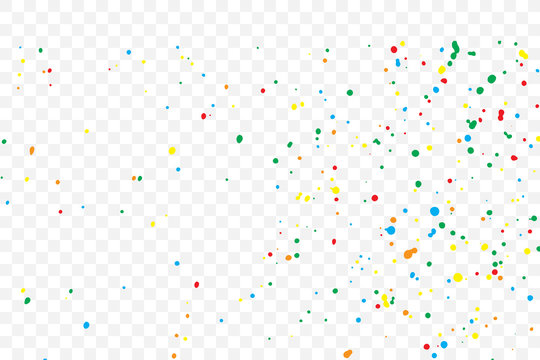 Abstract color splash illustration on transparent background. Colorful confetti on transparent background. Calligraphy ink drop on paper random pattern background in color.