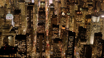 New York Cityscape View of Modern Urban Metropolis Skyscrapers Corporate Enterprise District...