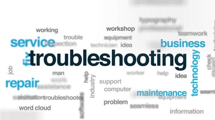 Troubleshooting animated word cloud. Kinetic typography.