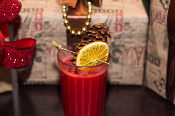 Christmas drinks, decorations and gifts