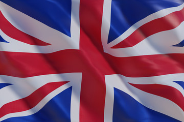 United Kingdom flag in the wind