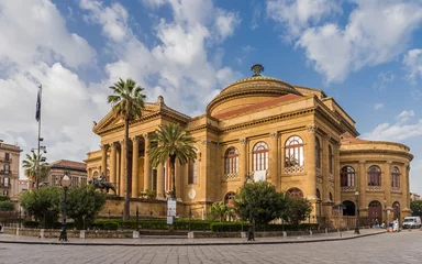 Zelfklevend Fotobehang Palermo Teatro Massimo in Palermo  Sizilien
