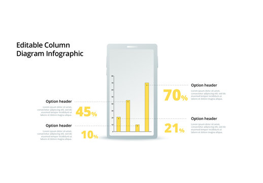Bar Graph in Smartphone Infographic