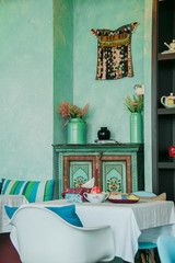 Authentic interior design, handmade decoreted firniture