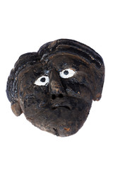 African wooden mask. African wooden painted mask made made by african artisans could be a interesting landmark