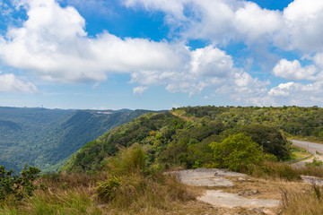 Fototapeta na wymiar Aerial view from the view point in Bokor National Park, Cambodia