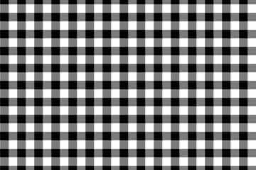 Black Gingham pattern. Texture from rhombus/squares for - plaid, tablecloths, clothes, shirts, dresses, paper, bedding, blankets, quilts and other textile products. Vector illustration EPS 10
