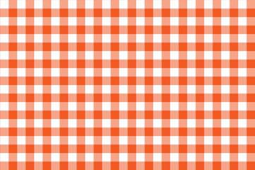 Orange Gingham pattern. Texture from rhombus/squares for - plaid, tablecloths, clothes, shirts, dresses, paper, bedding, blankets, quilts and other textile products. Vector illustration EPS 10