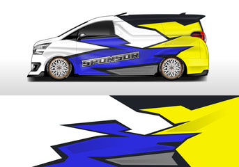Car wrap company design vector. Graphic background designs for vehicle van livery , Eps 10