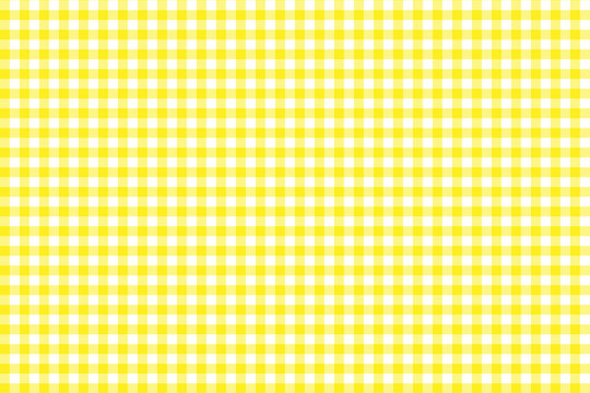 Yellow Gingham pattern. Texture from rhombus/squares for - plaid, tablecloths, clothes, shirts, dresses, paper, bedding, blankets, quilts and other textile products. Vector illustration EPS 10