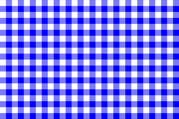 Blue Gingham pattern. Texture from rhombus/squares for - plaid, tablecloths, clothes, shirts, dresses, paper, bedding, blankets, quilts and other textile products. Vector illustration EPS 10