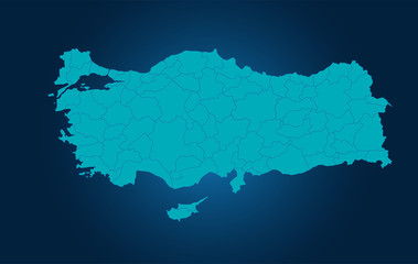 Turkey map vector work