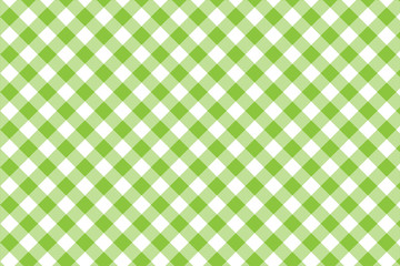 Green Gingham pattern. Texture from rhombus/squares for - plaid, tablecloths, clothes, shirts, dresses, paper, bedding, blankets, quilts and other textile products. Vector illustration EPS 10