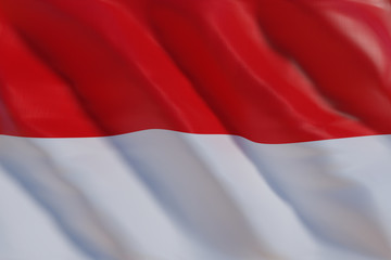 Indonesia flag in the wind