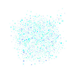 Blue, cyan, turquoise glitter stars confetti