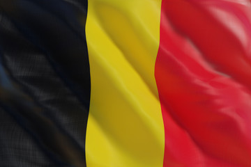 Belgium flag in the wind