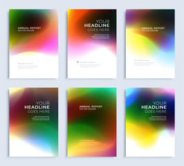 Fototapeta premium Modern abstract annual report, flyer design, brochure templates set.