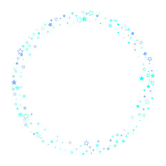 Blue, cyan, turquoise glitter stars confetti