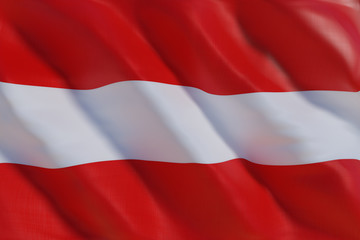 Austria flag in the wind