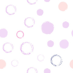 Polka dots pastel seamless pattern