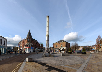 Fototapeta na wymiar The town centre of Blackburn, Lancashire, England.