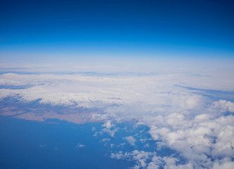 Fototapeta na wymiar Aerial view of the southern region icy landsacpe