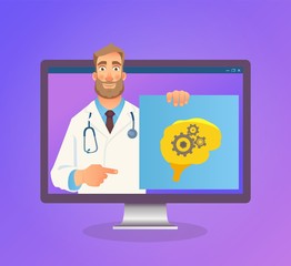 Online medicine concept