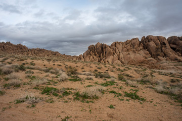California desert landscape in the Sierra Nevada Alabama Hills