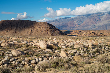 California desert landscape in the Sierra Nevada Alabama Hills