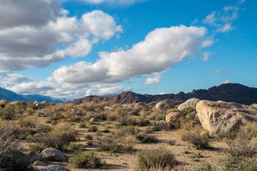 California desert landscape in the Sierra Nevada Alabama Hills