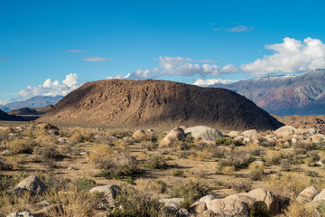 California desert landscape in the Sierra Nevada Alabama Hills