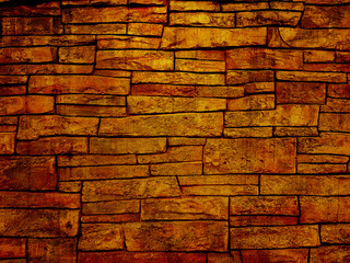 Brown brick block wall texture background.