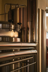 Tuyauterie d'une cuve &agrave; bi&egrave;re