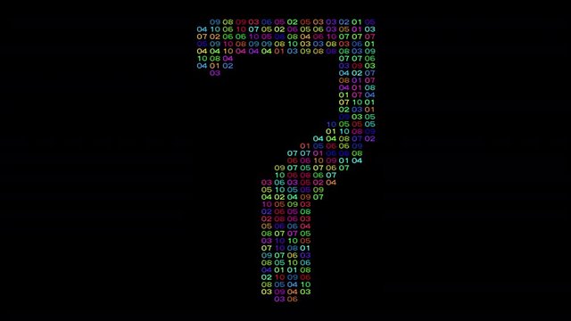 numbers code information counting digital
