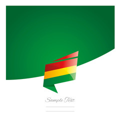 New abstract Bolivia flag origami green background vector