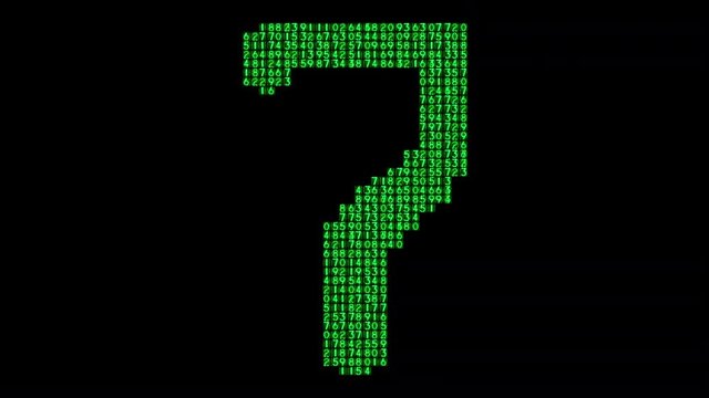 numbers code information counting digital