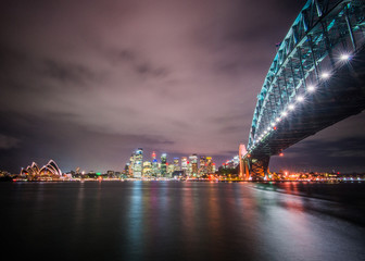 Fototapeta na wymiar Sydney Harbour Bridge and Opera House
