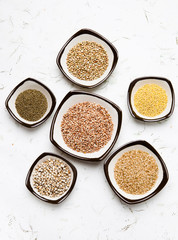 millet, foxtail millet, buckwheat, millet, brown rice, adlay