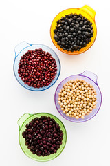 kidney bean, soybeans, black bean, adzuki beans
