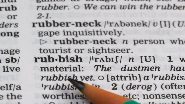 Rubbish word definition in dictionary, reducing environmental pollution, recycle