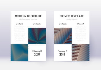 Business cover design template set. Red abstract l