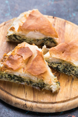 Phyllo pastry spinach pie