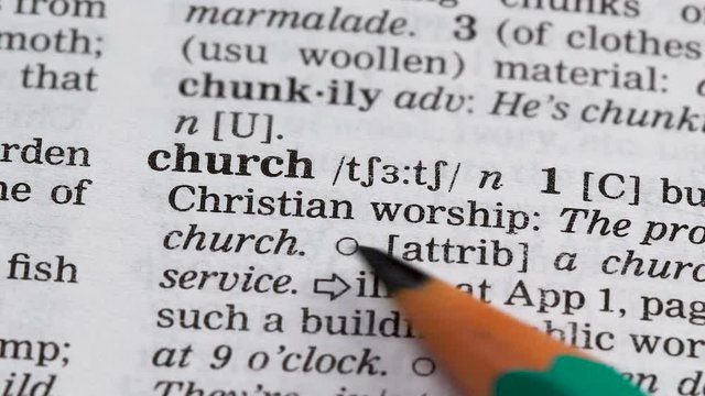 Church, pencil pointing definition, building and christianity faith institution